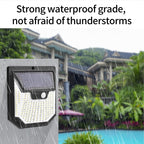 XY0159 159 LEDs Outdoor Solar Human Body Sensor Courtyard Wall Light — view 11