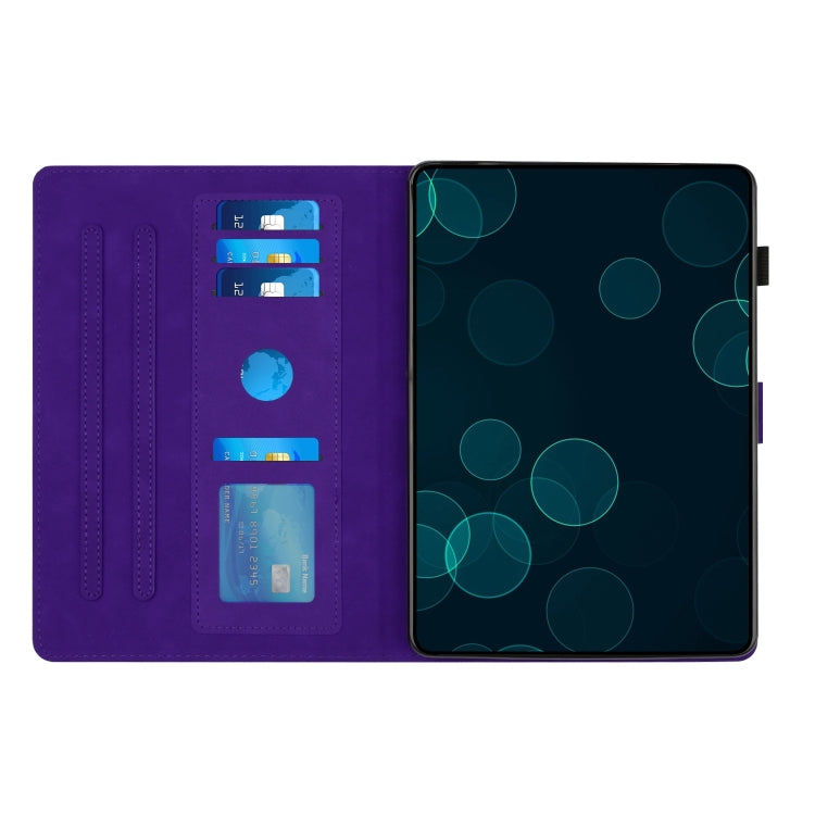 Diamond Texture Embossed Leather Smart Tablet Case