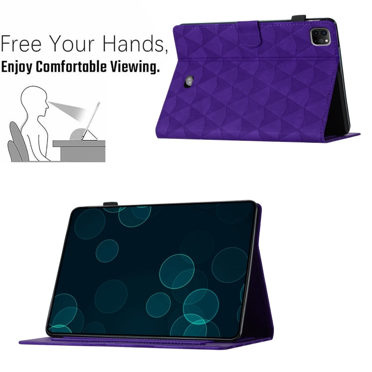 Diamond Texture Embossed Leather Smart Tablet Case