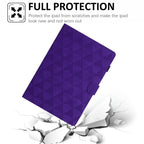 Diamond Texture Embossed Leather Smart Tablet Case