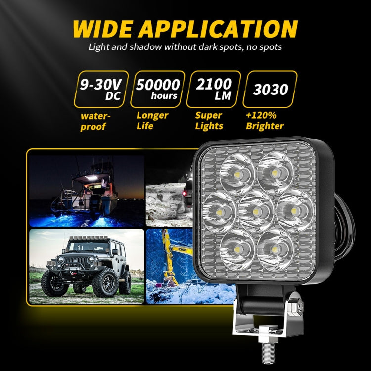2.5 inch Car LED Engineering Auxiliary Light, 12-30V 12W 6000K