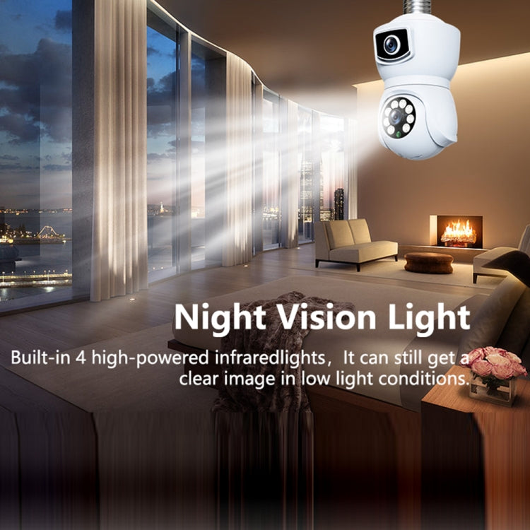 DP41 Bulb-type Dual-lens Motion Tracking Smart Camera Supports Voice Intercom