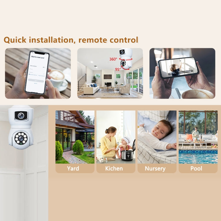 DP41 Bulb-type Dual-lens Motion Tracking Smart Camera Supports Voice Intercom