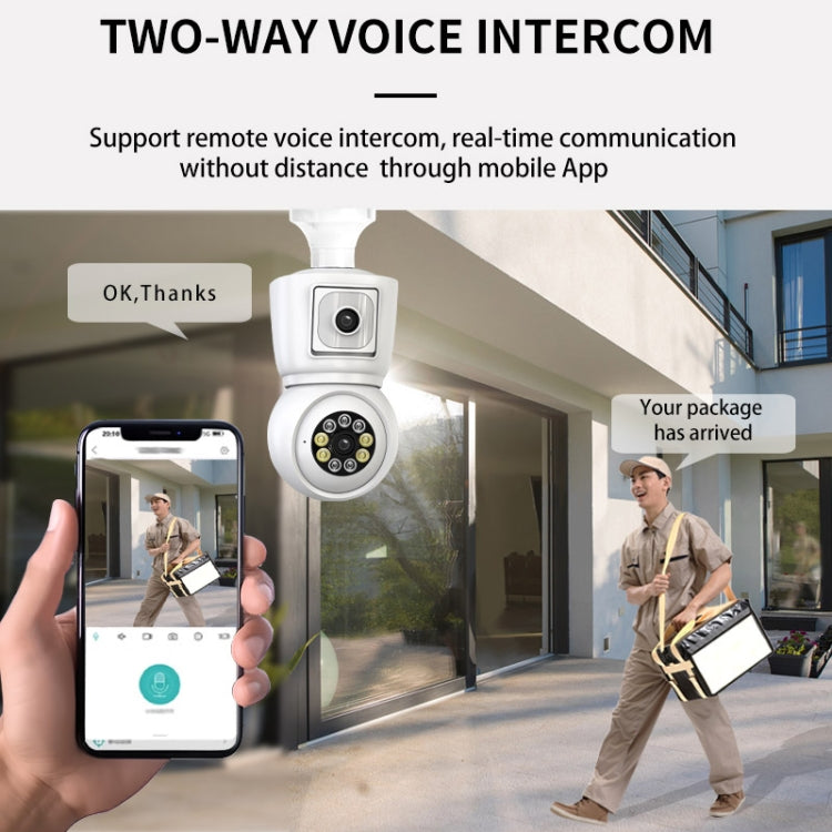 DP44 Bulb-type Motion Tracking Night Vision Smart Camera Supports Voice Intercom