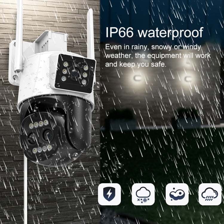 QX103 Humanoid Recognition AI Alarm WiFi Dome Dual IP Camera