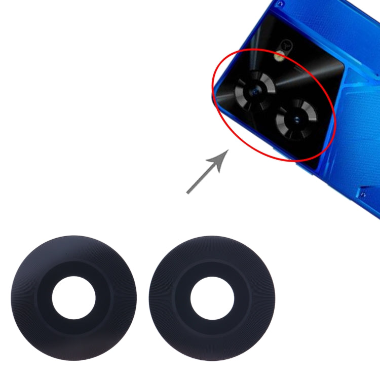 10set Back Camera Lens — For Tecno Spark 10C