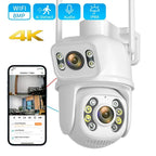 QX95 6MP WiFi Dual Camera Supports Two-way Voice Intercom & AI Recognition