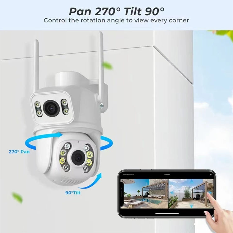 QX95 6MP WiFi Dual Camera Supports Two-way Voice Intercom & AI Recognition