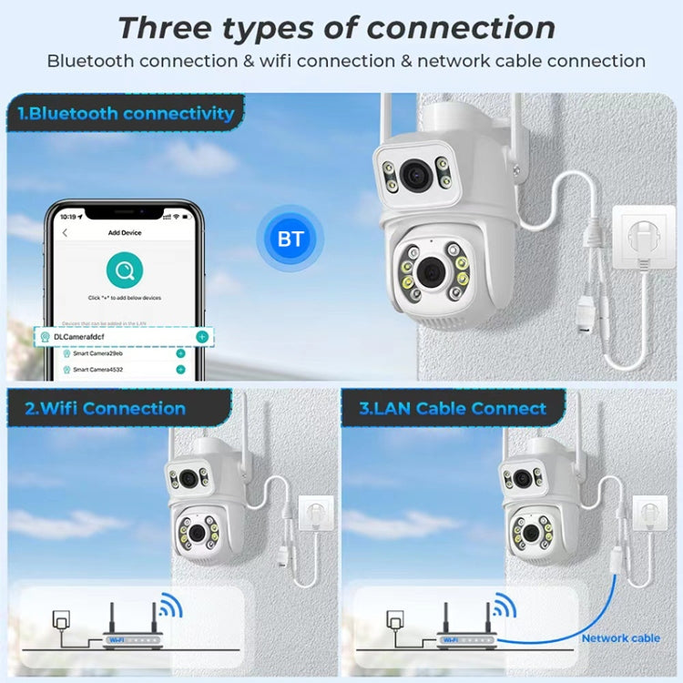 QX95 6MP WiFi Dual Camera Supports Two-way Voice Intercom & AI Recognition