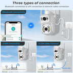 QX95 6MP WiFi Dual Camera Supports Two-way Voice Intercom & AI Recognition