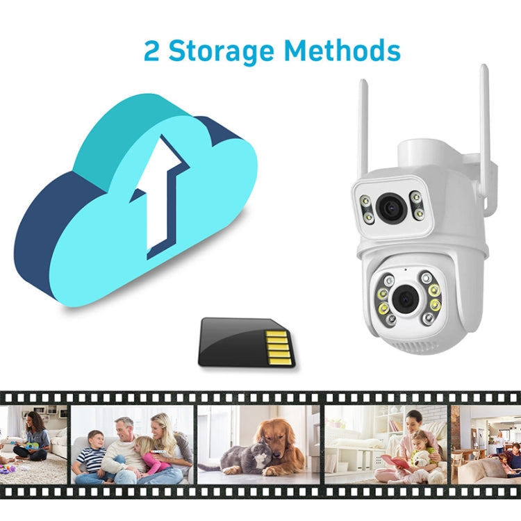 QX95 6MP WiFi Dual Camera Supports Two-way Voice Intercom & AI Recognition