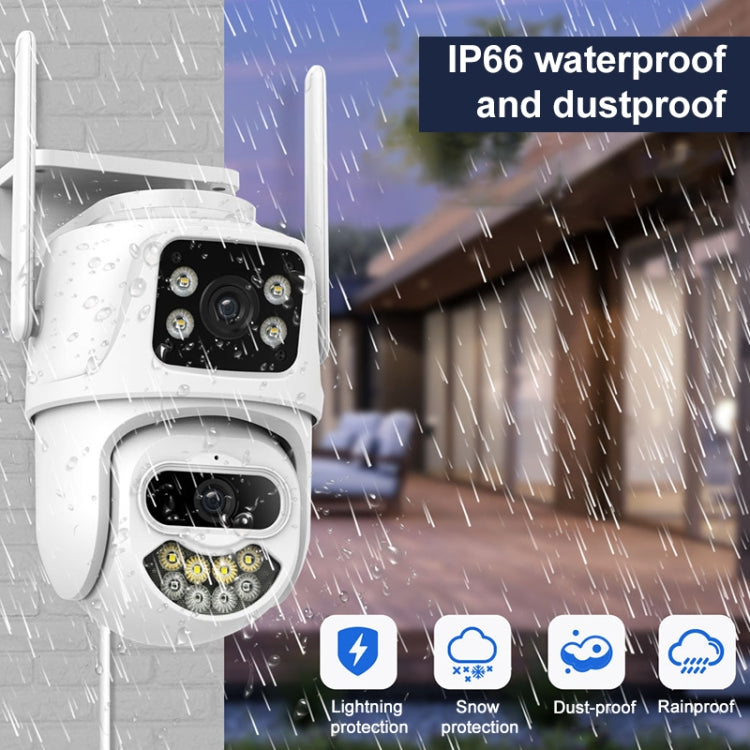 QX102 3MP WiFi Triple Camera Supports Two-way Voice Intercom & Infrared Night Vision