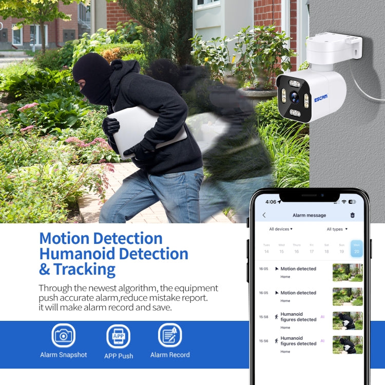 ESCAM PT303 3MP HD Motion Detection APP Control Pan & Tilt WiFi IP Camera