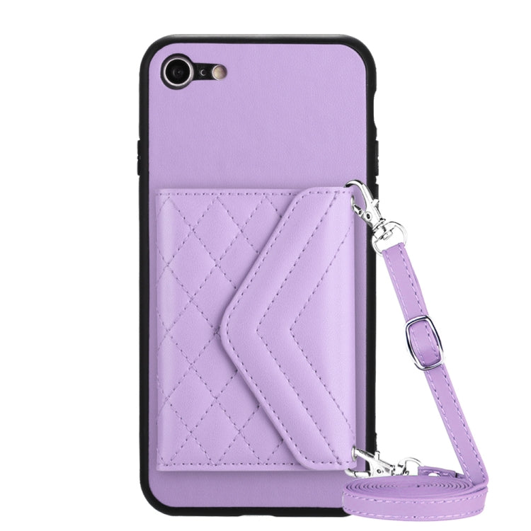 Rhombic Texture Card Bag RFID Phone Case with Long Lanyard — view 45