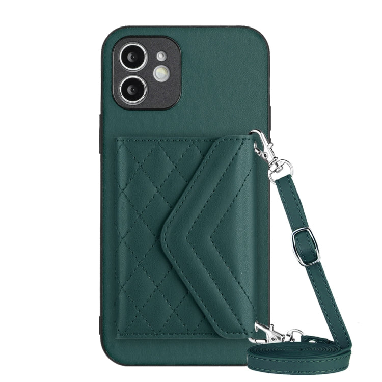Rhombic Texture Card Bag RFID Phone Case with Long Lanyard — view 43