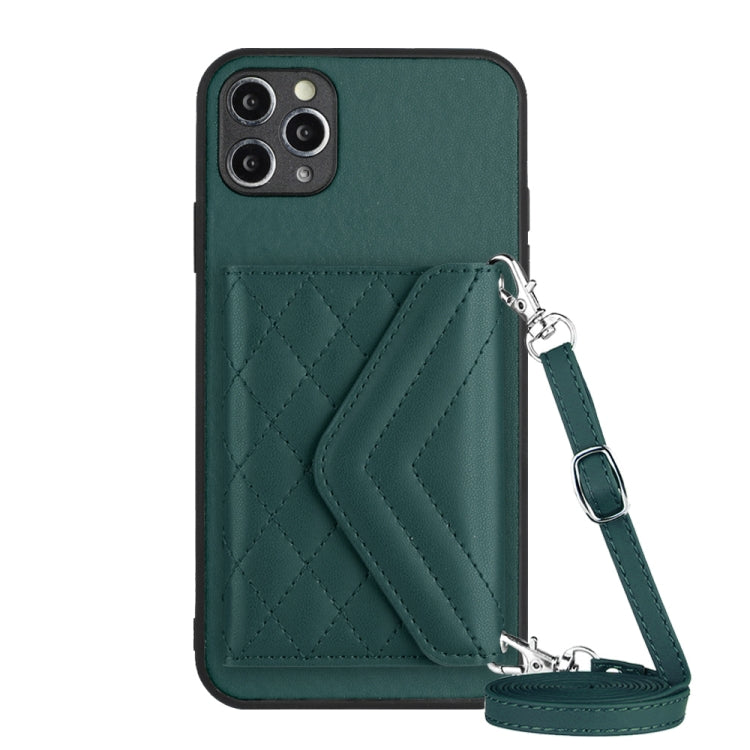 Rhombic Texture Card Bag RFID Phone Case with Long Lanyard — view 49
