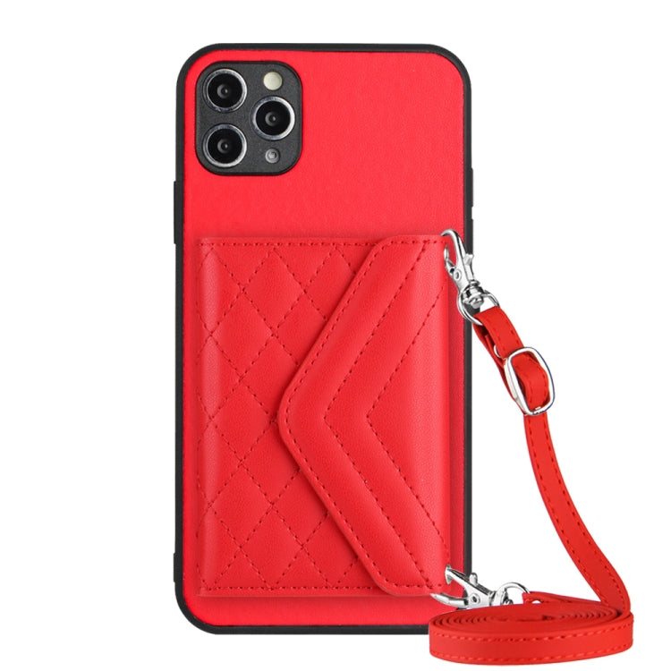 Rhombic Texture Card Bag RFID Phone Case with Long Lanyard — view 42