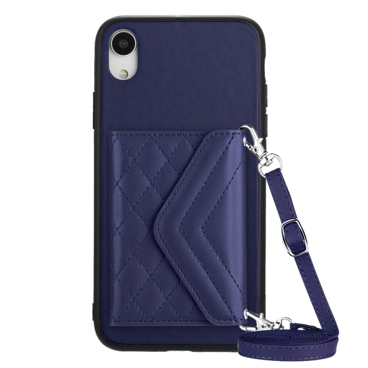 Rhombic Texture Card Bag RFID Phone Case with Long Lanyard — view 62