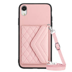 Rhombic Texture Card Bag RFID Phone Case with Long Lanyard — view 64