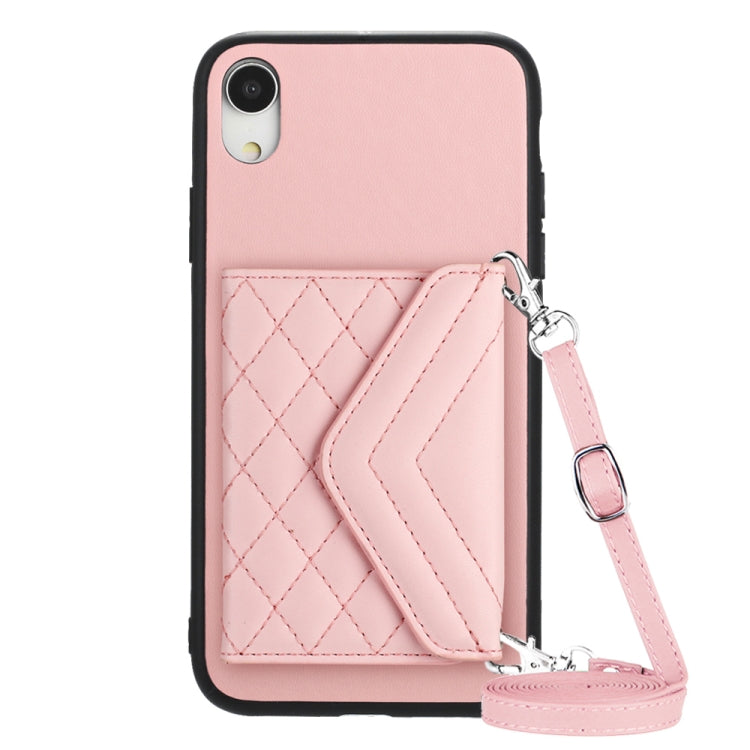 Rhombic Texture Card Bag RFID Phone Case with Long Lanyard — view 64
