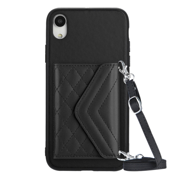 Rhombic Texture Card Bag RFID Phone Case with Long Lanyard — view 65