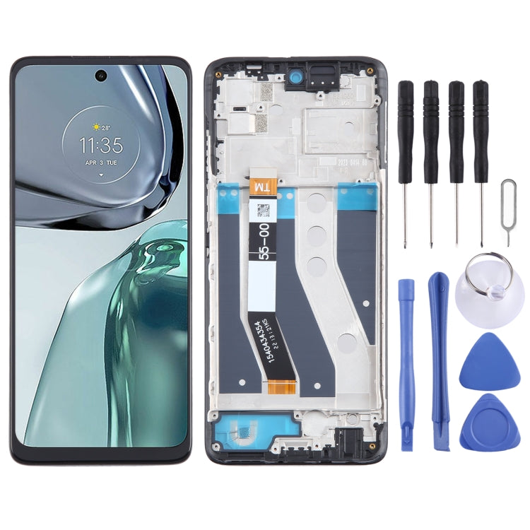 OEM LCD Screen Digitizer Full Assembly with Frame — For Motorola Moto G 2022
