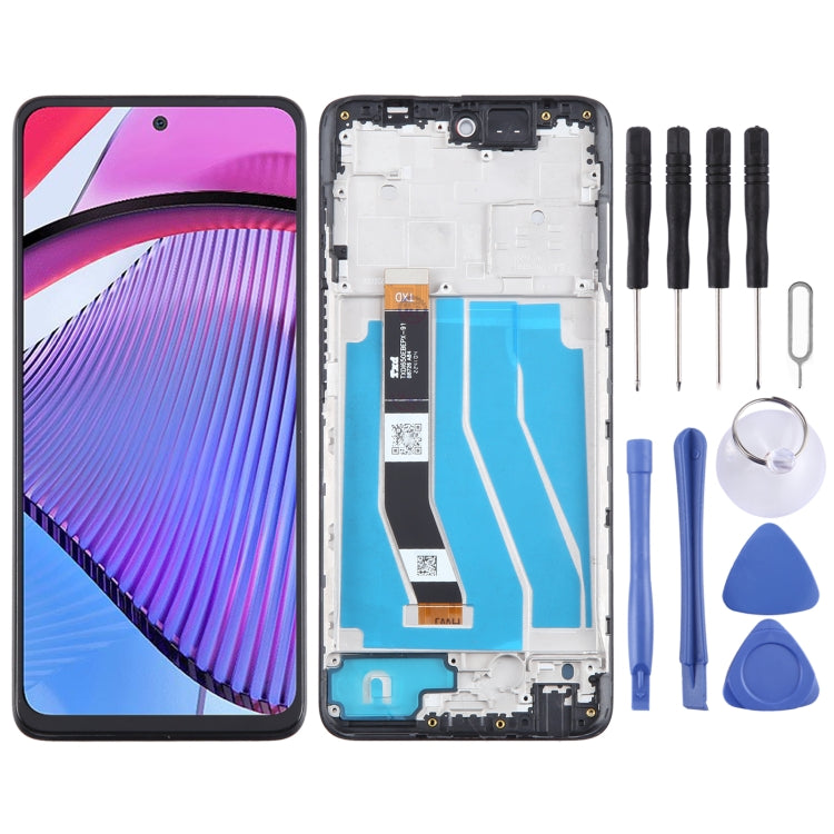 OEM LCD Screen Digitizer Full Assembly with Frame — For Motorola Moto G 2023