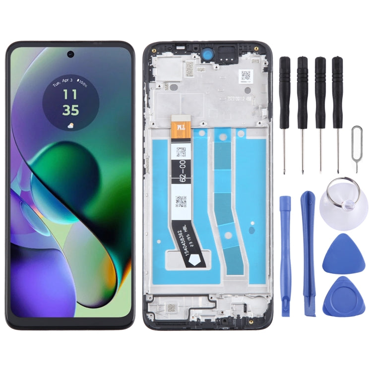 OEM LCD Screen Digitizer Full Assembly with Frame — For Motorola Moto E13
