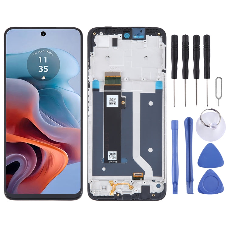 OEM LCD Screen Digitizer Full Assembly with Frame — For Motorola Moto G14