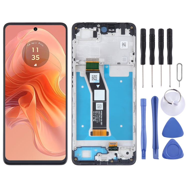 OEM LCD Screen Digitizer Full Assembly with Frame — For Motorola Moto G54