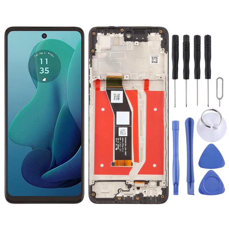 OEM LCD Screen Digitizer Full Assembly with Frame — For Motorola Moto G Play 2024