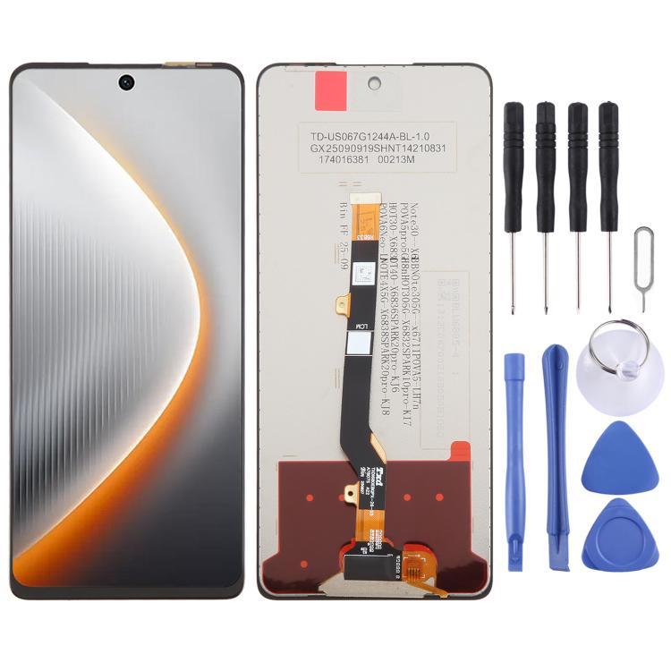 OEM LCD Screen with Digitizer Full Assembly — For Tecno Spark 40 4G KM5