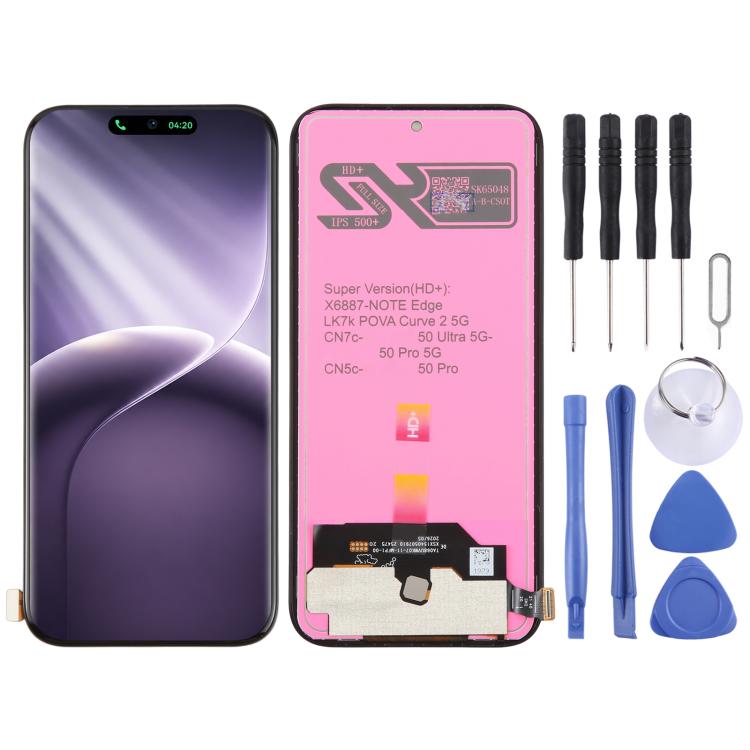 OEM LCD Screen with Digitizer Full Assembly — For Tecno Spark 40C KM4k / Pop 10 Pro