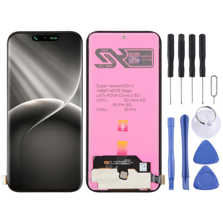 OEM LCD Screen with Digitizer Full Assembly — For Tecno Pop 20 4G