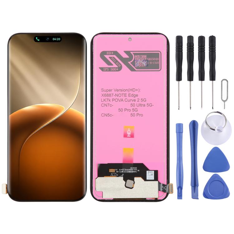 OEM LCD Screen with Digitizer Full Assembly — For Tecno Pop 10 Pro