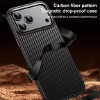 Kevlar Fiber Texture Shockproof Magnetic Phone Case — For iPhone 16 Pro Max