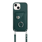 Organ Card Bag Ring Holder Phone Case with Long Lanyard — For iPhone 13