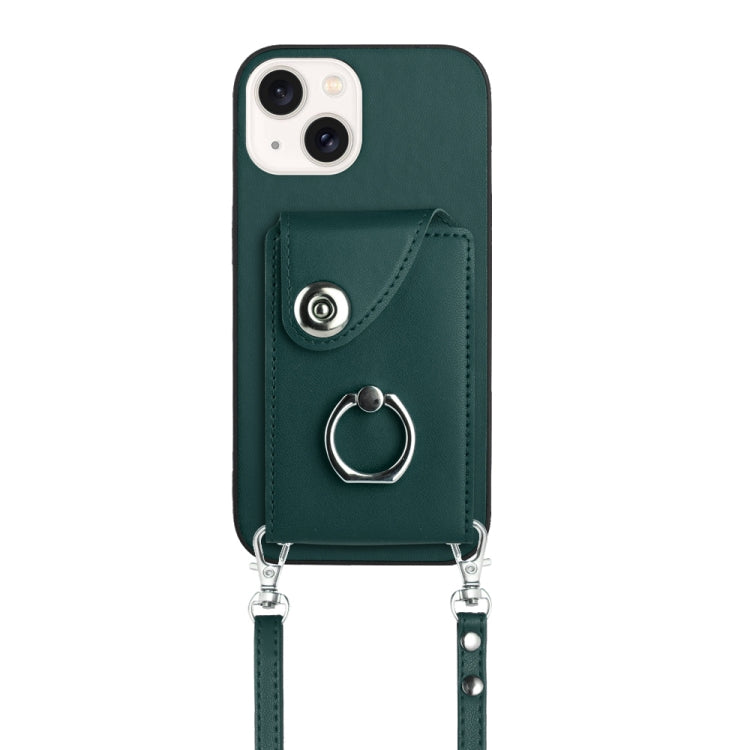 Organ Card Bag Ring Holder Phone Case with Long Lanyard — For iPhone 13