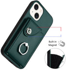 Organ Card Bag Ring Holder Phone Case with Long Lanyard — For iPhone 12
