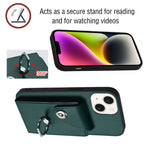 Organ Card Bag Ring Holder Phone Case with Long Lanyard — For iPhone 12 Pro Max