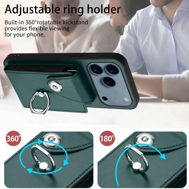 Organ Card Bag Ring Holder Phone Case with Long Lanyard