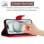 Rhombic Texture Flip Leather Phone Case with Lanyard