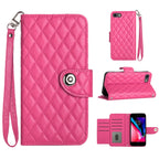 Rhombic Texture Flip Leather Phone Case with Lanyard — view 50