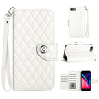 Rhombic Texture Flip Leather Phone Case with Lanyard — view 51