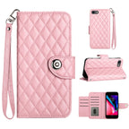 Rhombic Texture Flip Leather Phone Case with Lanyard — view 53