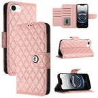 Rhombic Texture Flip Leather Phone Case with Lanyard