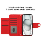Rhombic Texture Flip Leather Phone Case with Lanyard