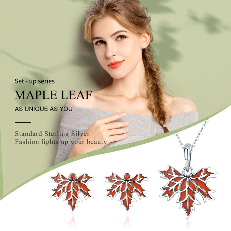 S925 Sterling Silver Late Autumn Maple Leaf Accessories Beaded Bracelet Accessories