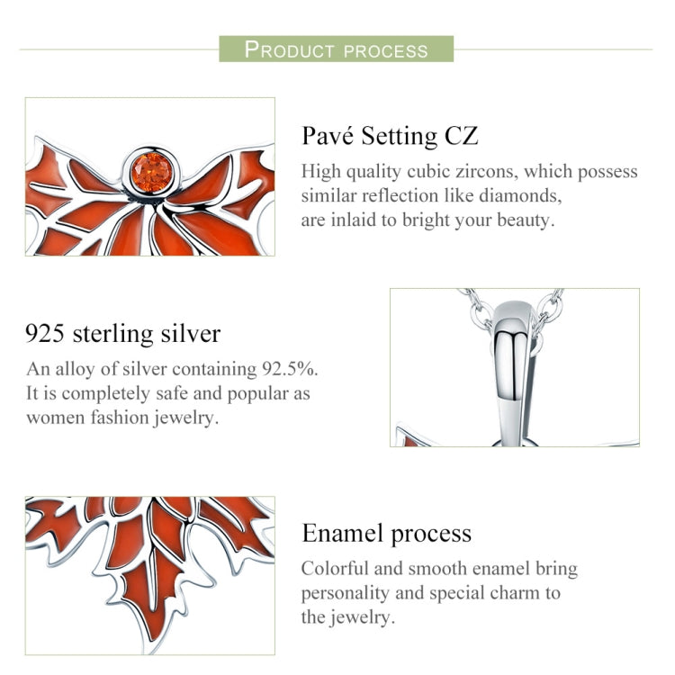 S925 Sterling Silver Late Autumn Maple Leaf Accessories Beaded Bracelet Accessories