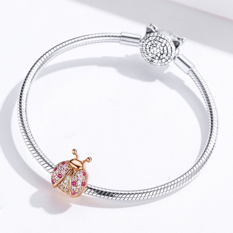 S925 Sterling Silver Ladybug Zircon Beads DIY Bracelet Necklace Accessories — view 7
